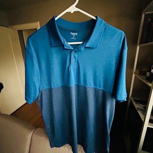 Two-tone Blue Old Navy Athletic Men's Polo Large